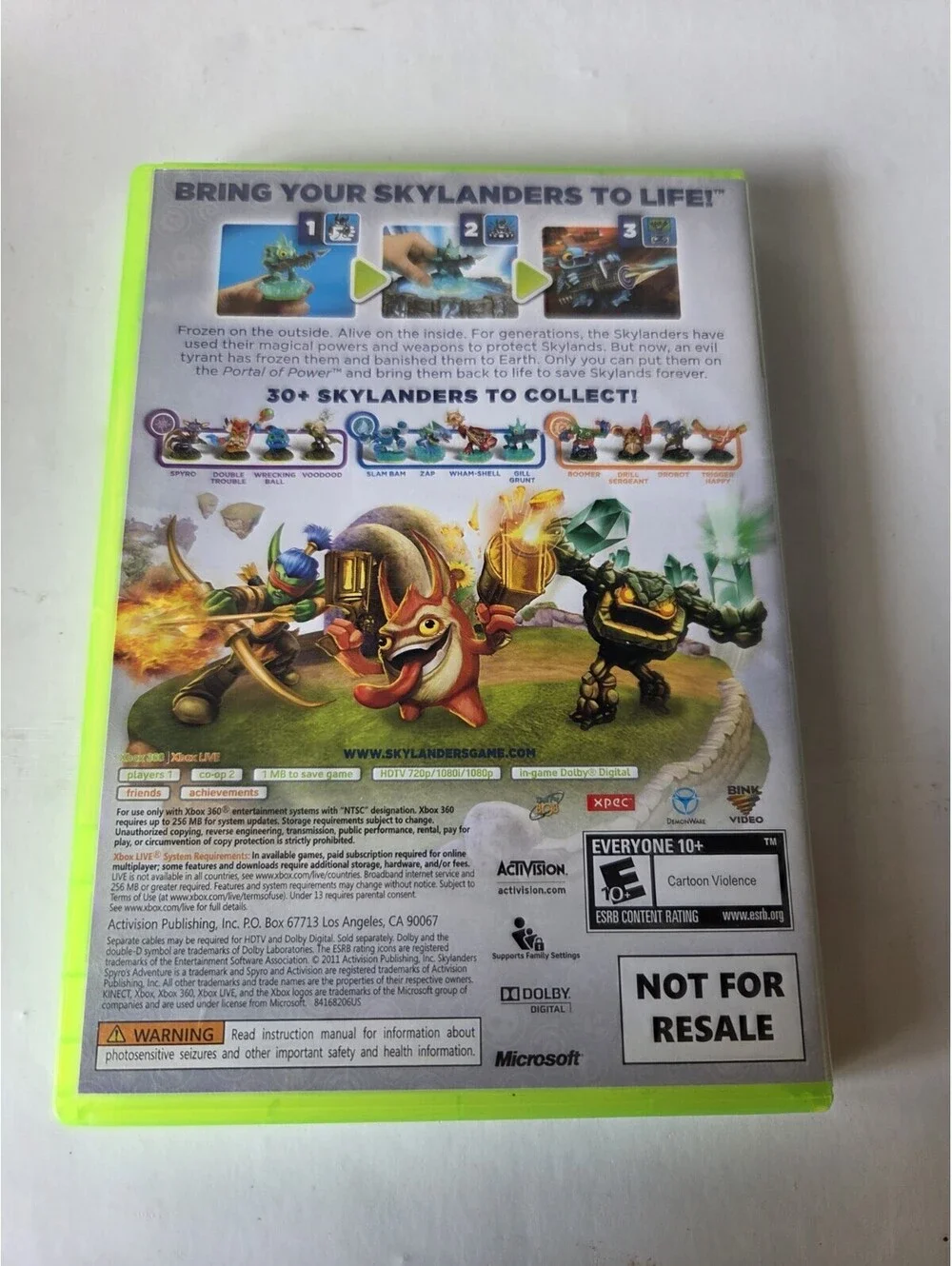 Skylanders Spyro's Adventure Xbox 360- CIB/Tested